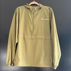 Champion Green Hooded Pullover Raincoat